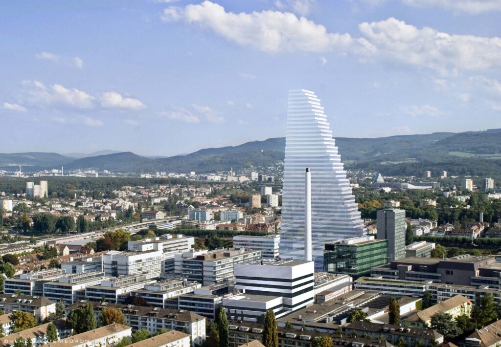 Roche Tower overlooking Basel Switzerland